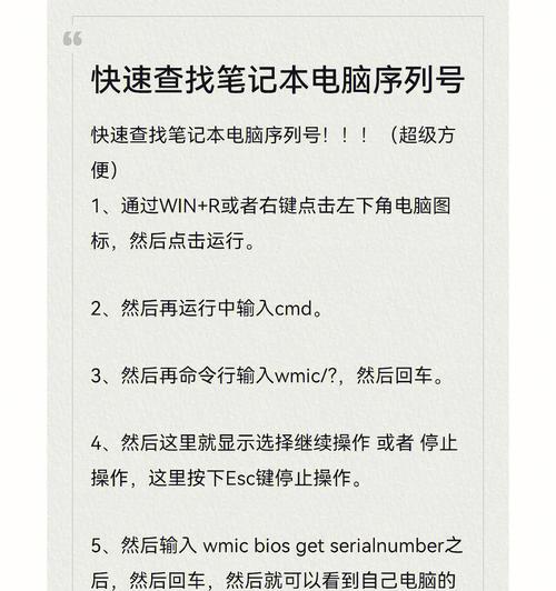 如何查找序列号？（简单方法教你快速找到所需的序列号）