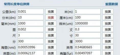 米和毫米的换算（探索毫米与米的换算规则）